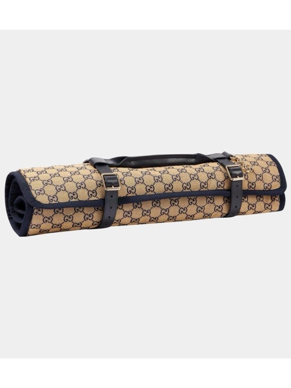 NEW Gucci GG Supreme Portable Pet bed 100% Authentic Blue Brown